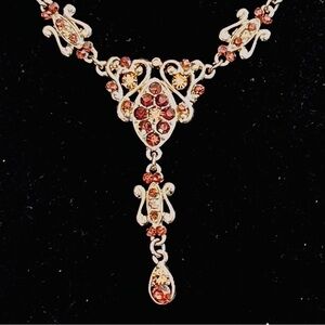 Elegant Silver and Pink Necklace